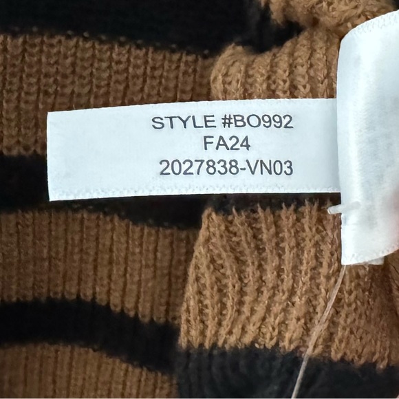 NWT J. Crew Striped Poncho Pullover Cotton Wool Boxy Oversized Classic Preppy OS - Picture 11 of 15